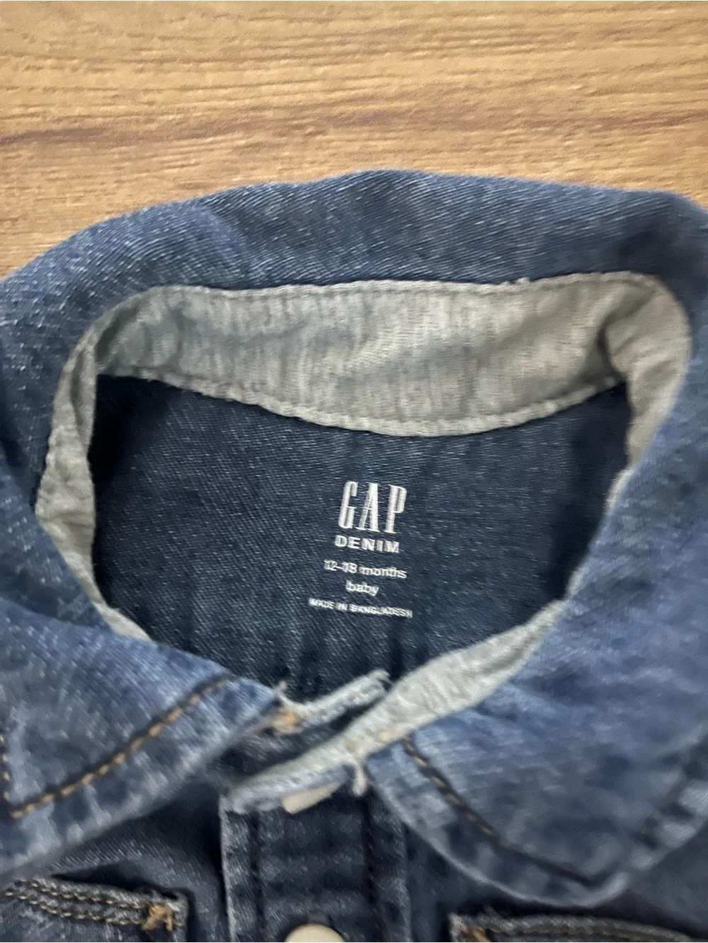 Vintage Y2K Baby Gap Denim Jumpsuit One Piece Size 12-18 Months